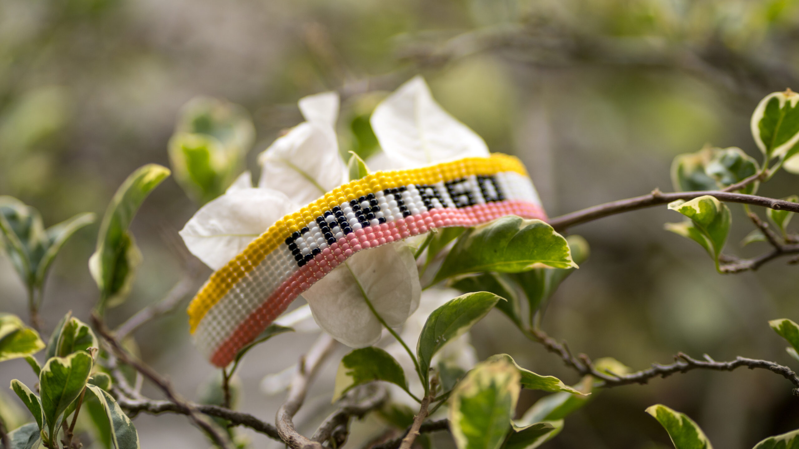 Pulseras en mostacillas - Bandera Cartago - Imagen 2