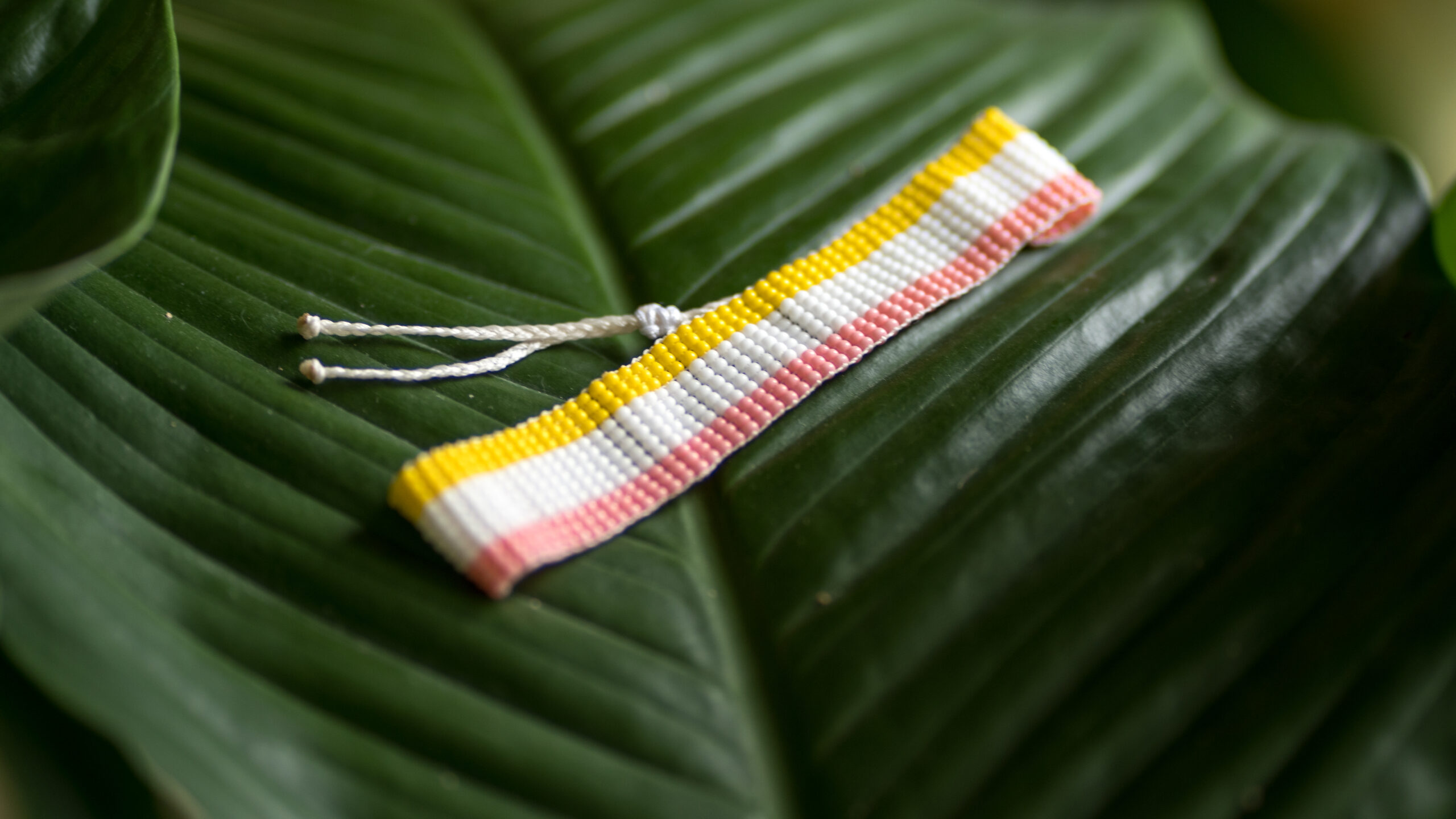 Pulseras en mostacillas - Bandera Cartago